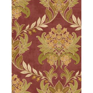 Seabrook Designs HE50709 Heritage Acrylic Coated Floral Wallpaper